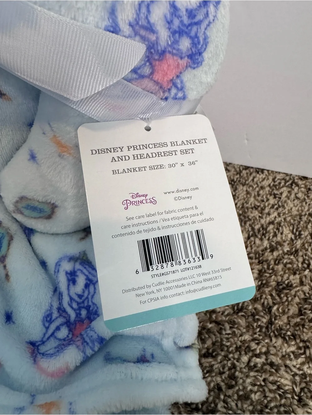 Disney Blue Cinderella Blanket Set